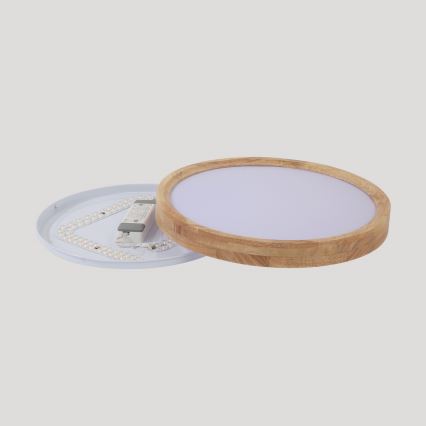 Brilagi - LED stropna svjetiljka WOODROUND 30W/230V, 3000/4000/6000K, Ø 40 cm, drvena, CRI 90