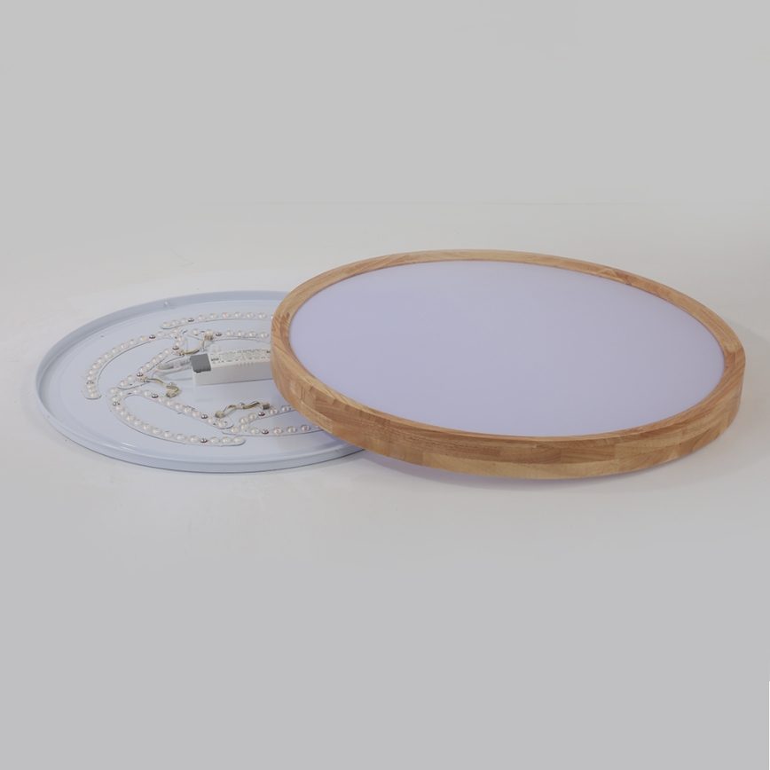 Brilagi - LED stropna svjetiljka WOODROUND LED/40W/230V 3000/4000/6000K Ø 60 cm drvo CRI 90