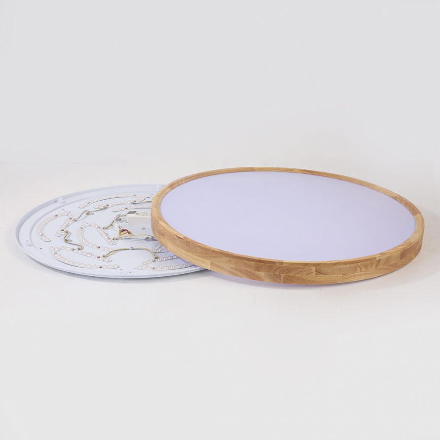 Brilagi - LED stropna svjetiljka WOODROUND LED/70W/230V 3000/4000/6000K Ø 80 cm drvo CRI 90