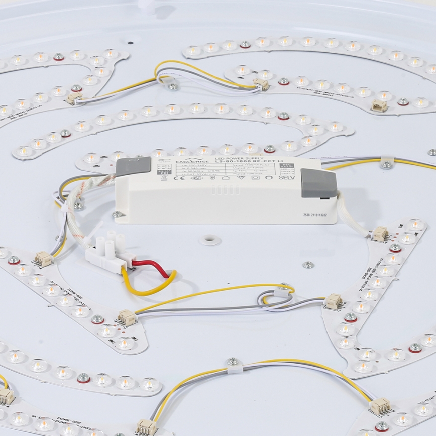 Brilagi - LED stropna svjetiljka WOODROUND LED/70W/230V 3000/4000/6000K promjer 80 cm drvo CRI 90