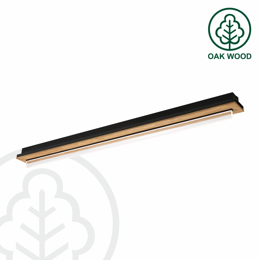 Brilagi - LED stropna svjetiljka WOODY FLAT LED/25W/230V 118 cm hrast/crna