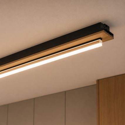 Brilagi - LED stropna svjetiljka WOODY FLAT LED/25W/230V 118 cm hrast/crna