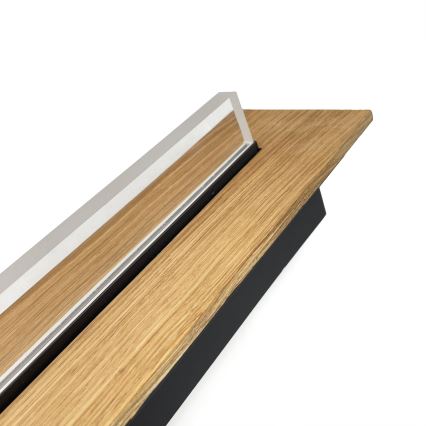 Brilagi - LED stropna svjetiljka WOODY FLAT LED/25W/230V 118 cm hrast/crna