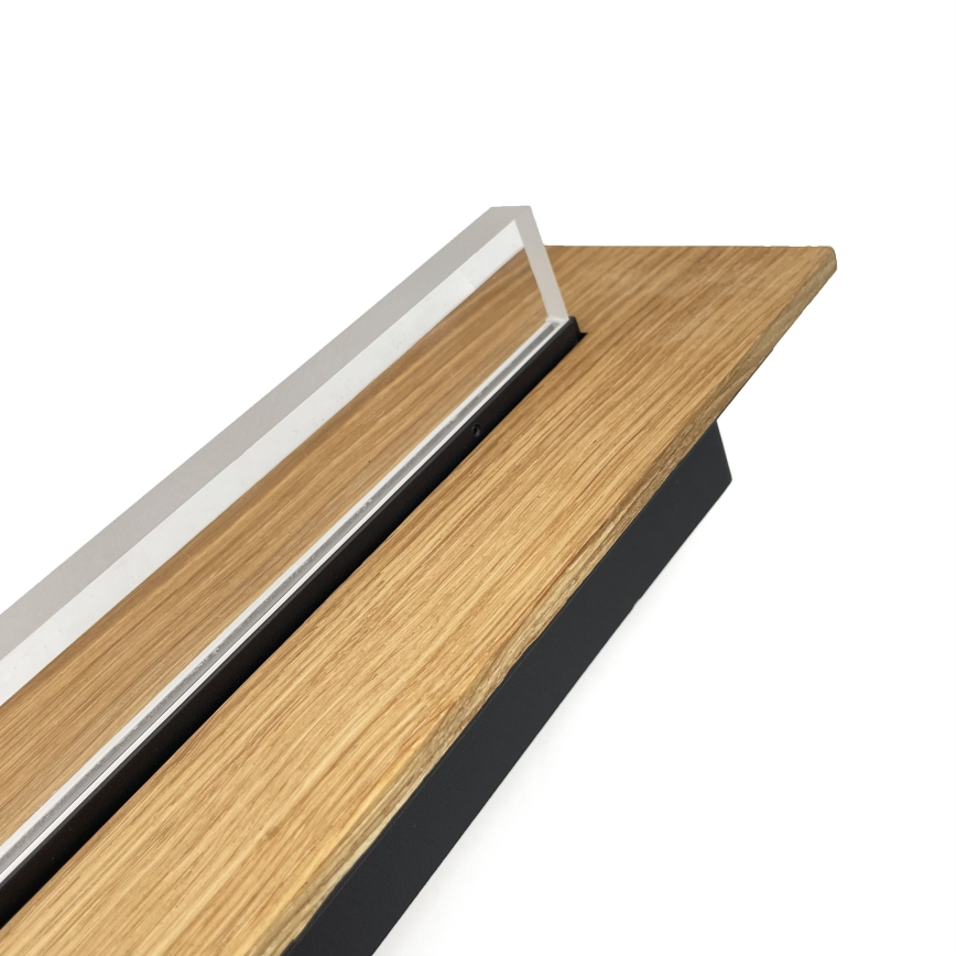 Brilagi - LED stropna svjetiljka WOODY FLAT LED/25W/230V 118 cm hrast/crna