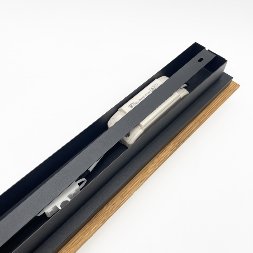 Brilagi - LED stropna svjetiljka WOODY FLAT LED/25W/230V 118 cm hrast/crna