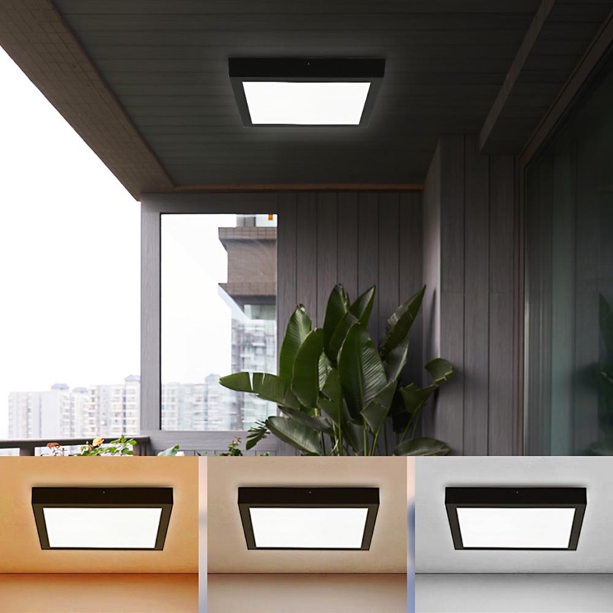 Brilagi - LED Stropna svjetiljka za kupaonicu FRAME LED/24W/230V 30x30 cm 3000/4000/6000K IP44 crna