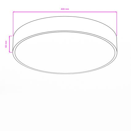 Brilagi - LED stropno svjetlo za kupaonicu POOL LED/36W/230V 3000/4000/5500K Ø 40 cm IP54 crno