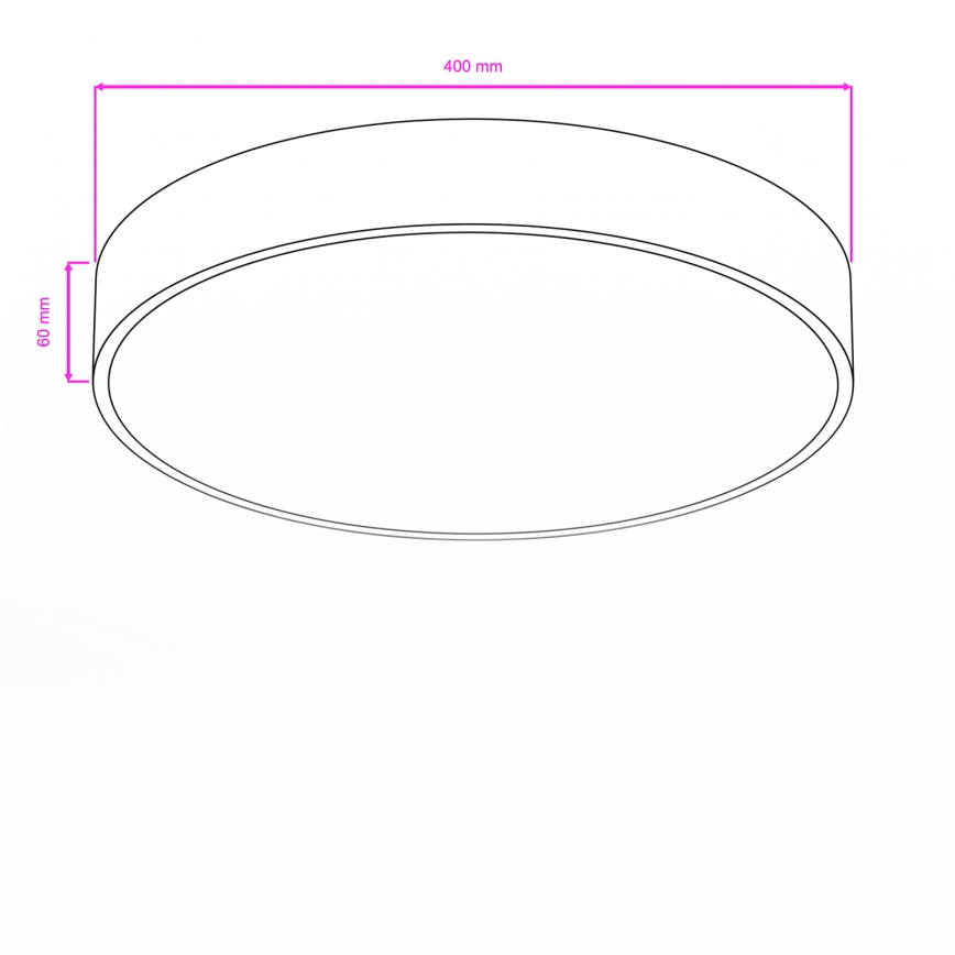 Brilagi - LED stropno svjetlo za kupaonicu POOL LED/36W/230V 3000/4000/5500K Ø 40 cm IP54 crno