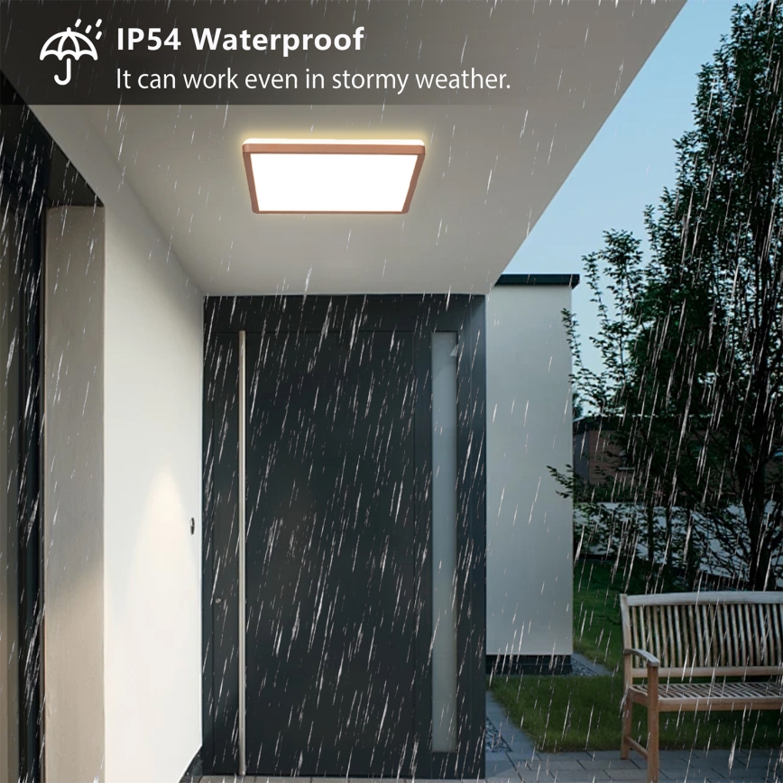 Brilagi - LED stropno svjetlo za kupaonicu ULTRA SLIM LED/18W/230V 30x30 cm ružičasto zlato IP54