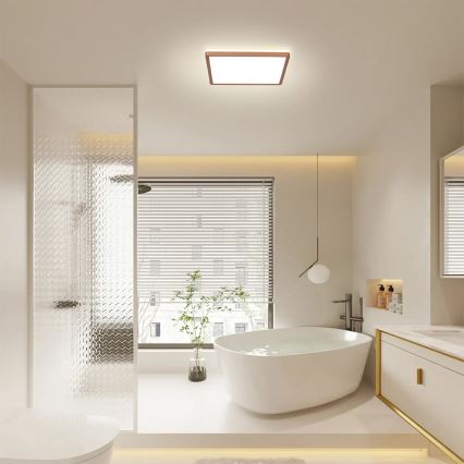 Brilagi - LED stropno svjetlo za kupaonicu ULTRA SLIM LED/18W/230V 30x30 cm ružičasto zlato IP54