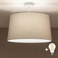 Brilagi - LED stropna svjetiljka za površinsku montažu CERIA 1xE27/60W/230V, promjer 45 cm, bijela/siva
