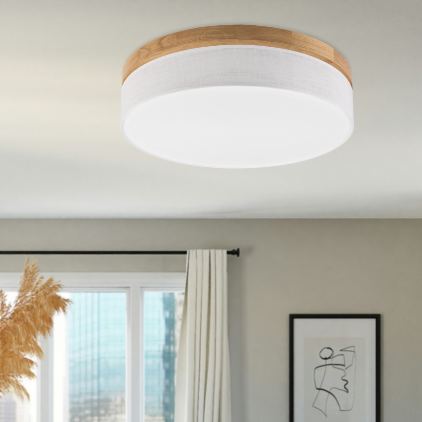 Brilagi - LED Stropna svjetlost BELLADONNA LED/36W/230V promjer 50 cm bijela/dub
