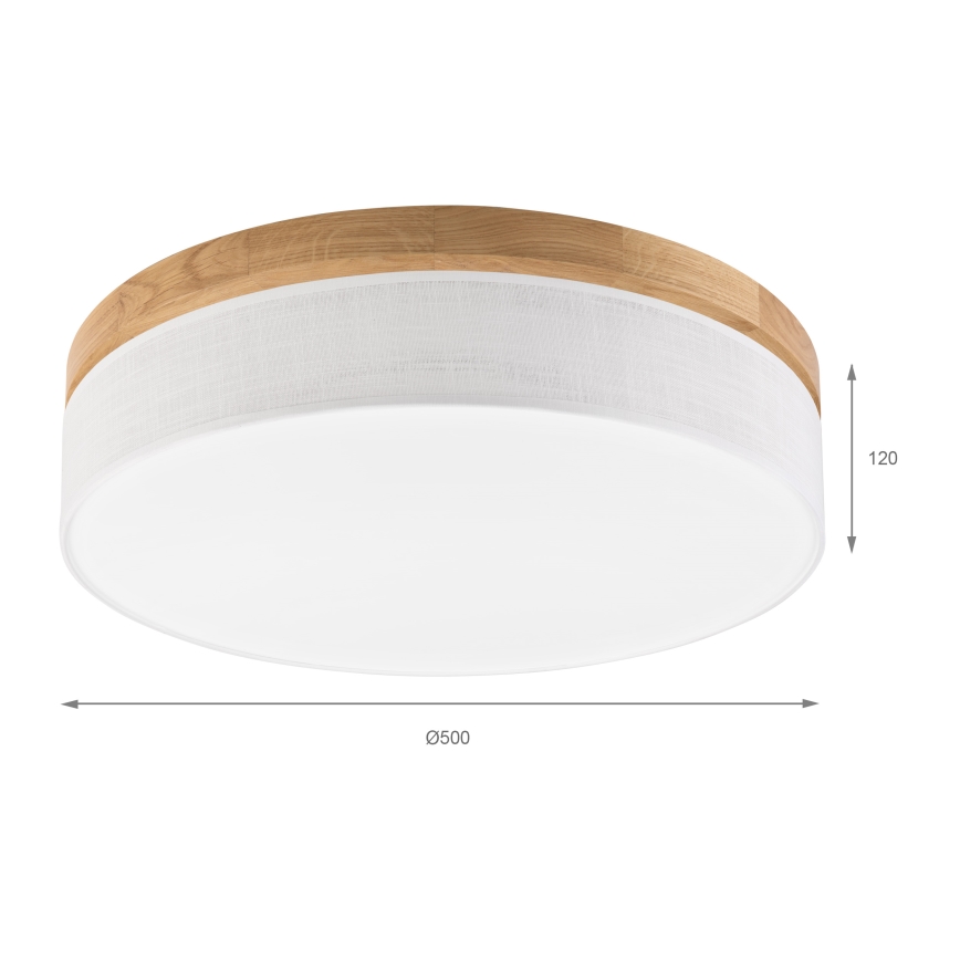 Brilagi - LED Stropna svjetlost BELLADONNA LED/36W/230V promjer 50 cm bijela/dub