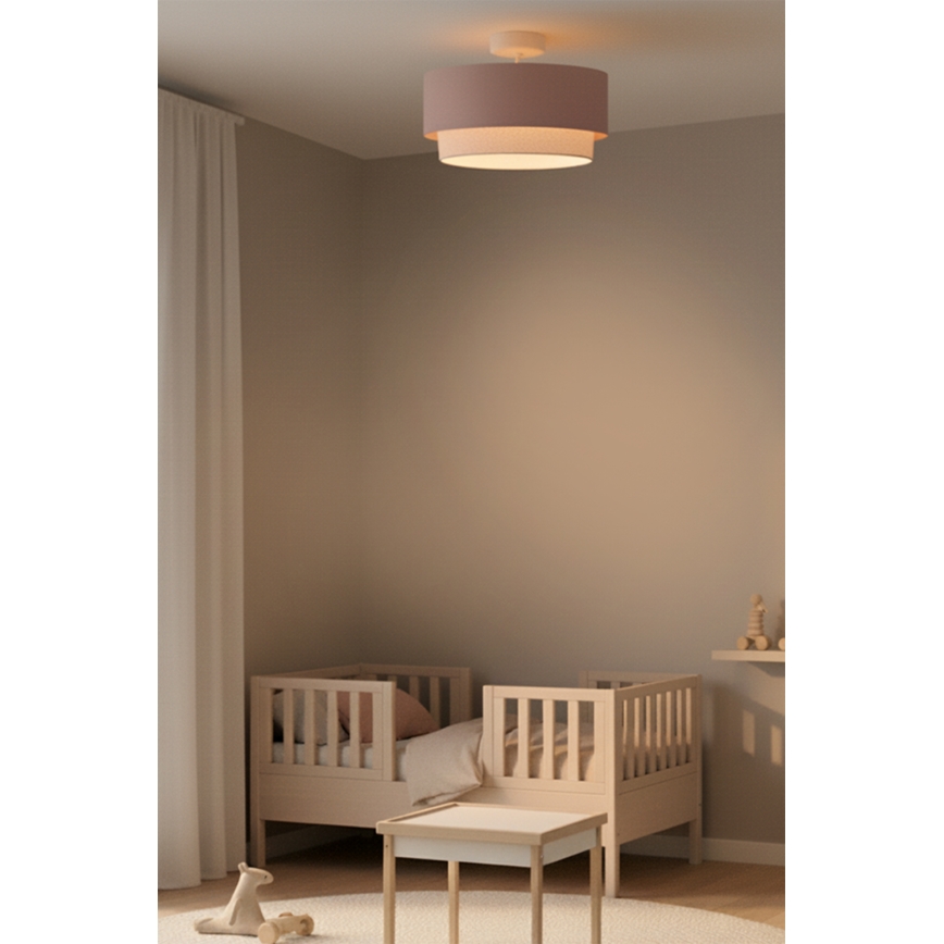 Brilagi - LED stropni luster BOHO BOBO 1xE27/10W/230V pr. 40 cm ružičasta/krema