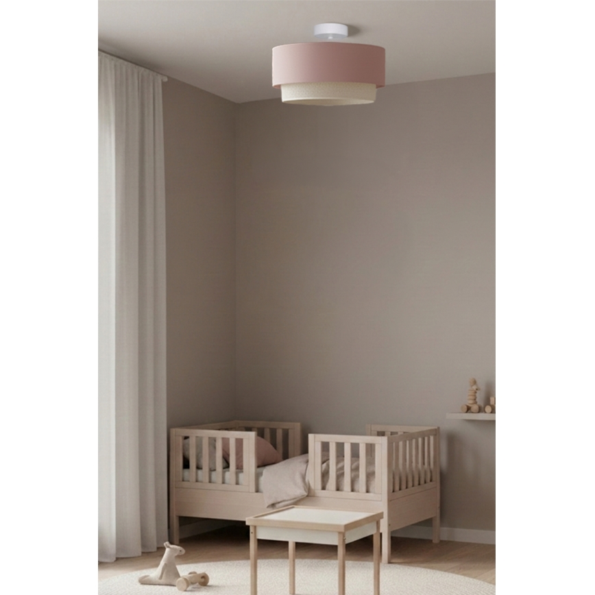 Brilagi - LED stropni luster BOHO BOBO 1xE27/10W/230V pr. 40 cm ružičasta/krema