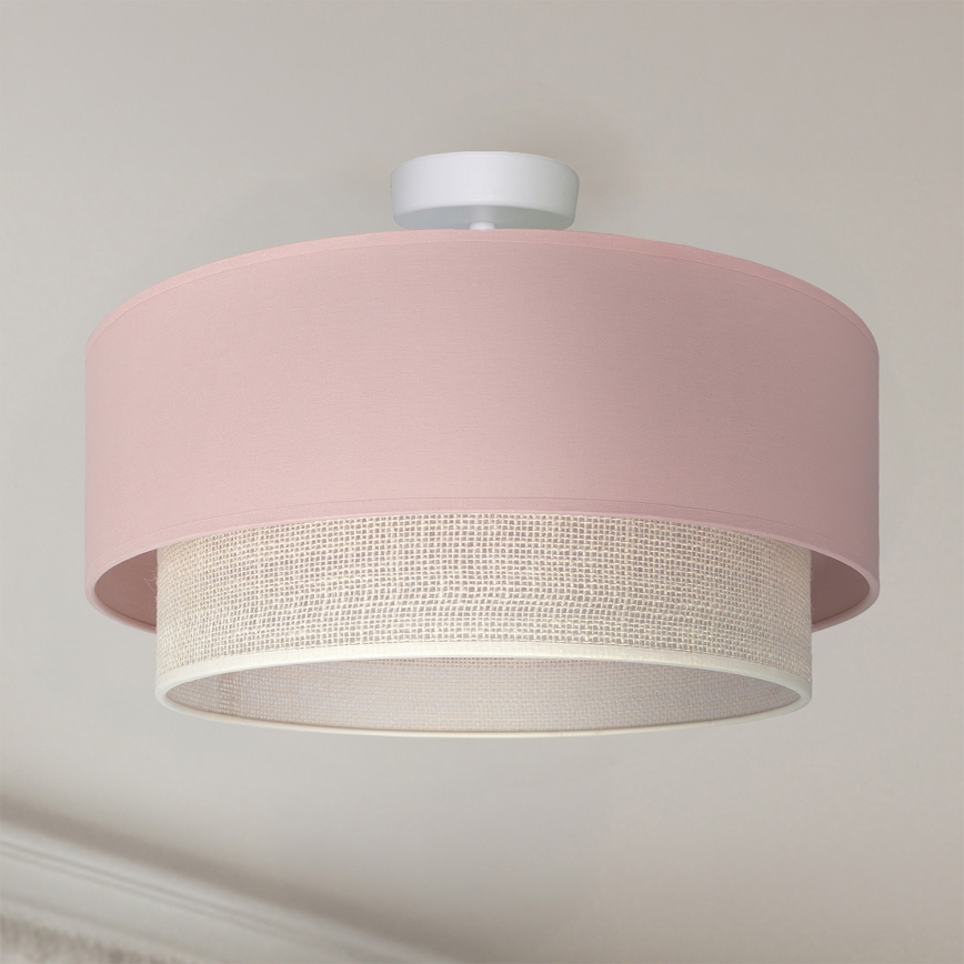 Brilagi - LED stropni luster BOHO BOBO 1xE27/10W/230V pr. 40 cm ružičasta/krema