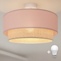 Brilagi - LED stropni luster BOHO BOBO 1xE27/60W/230V pr. 40 cm ružičasta/krema