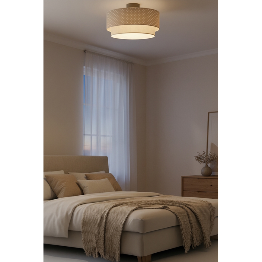 Brilagi - LED plafonjera BOHO BOBO 1xE27/60W/230V Ø 40 cm, točkasti uzorak, bež/krem