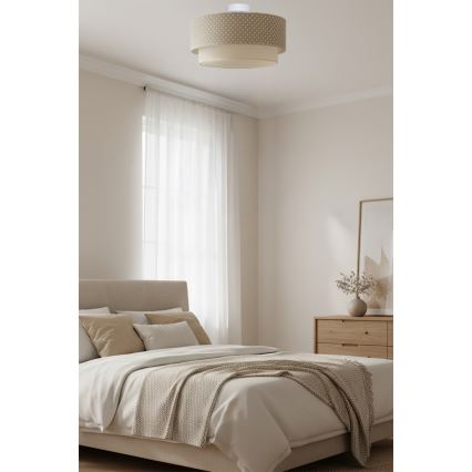 Brilagi - LED plafonjera BOHO BOBO 1xE27/60W/230V Ø 40 cm, točkasti uzorak, bež/krem
