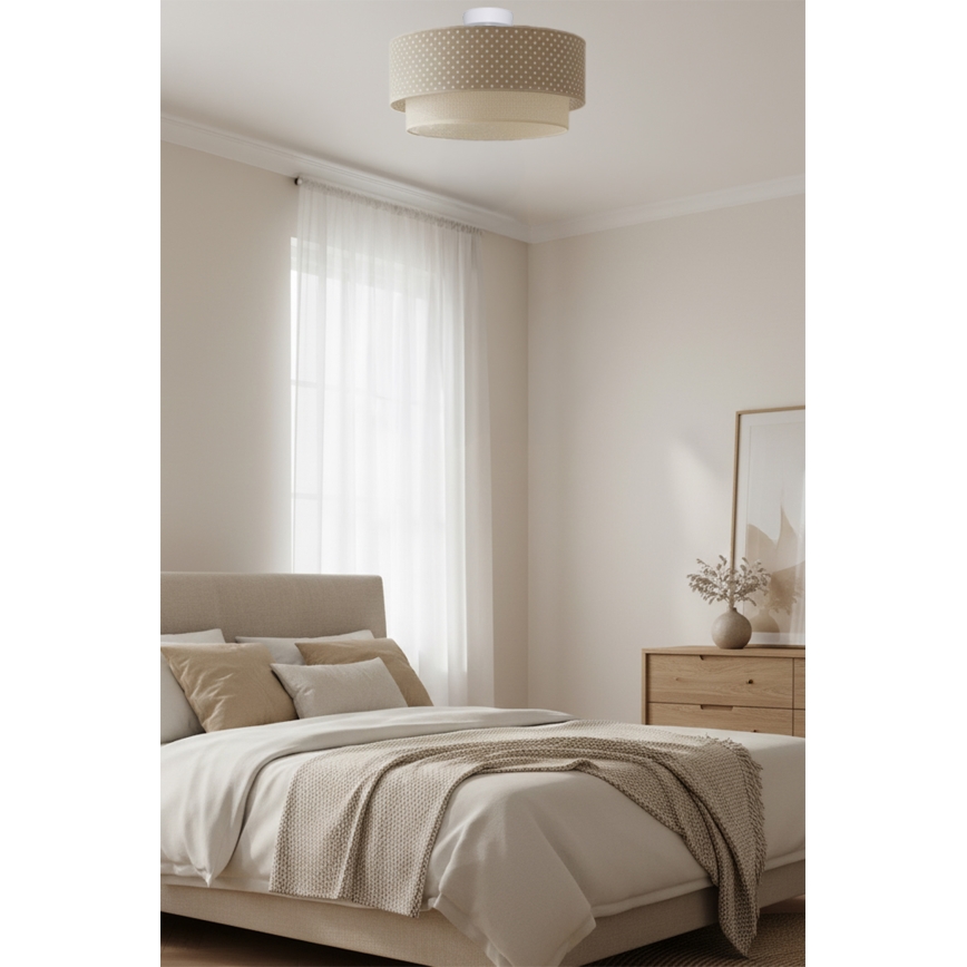 Brilagi - LED plafonjera BOHO BOBO 1xE27/60W/230V Ø 40 cm, točkasti uzorak, bež/krem