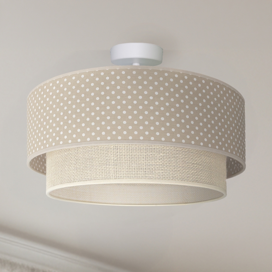 Brilagi - LED plafonjera BOHO BOBO 1xE27/60W/230V Ø 40 cm, točkasti uzorak, bež/krem