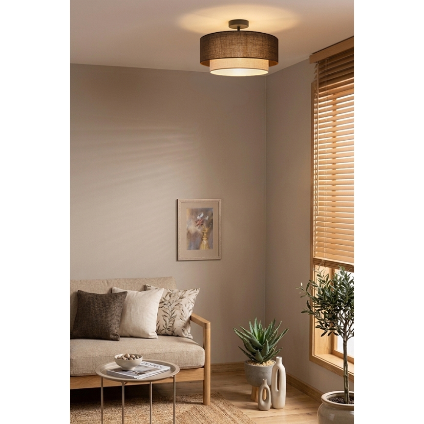 Brilagi - LED stropni luster BOHO ECO 1xE27/10W/230V promjer 40 cm smeđa/krema