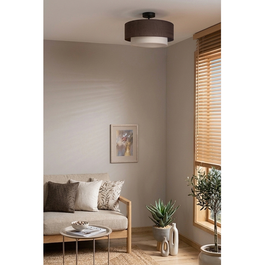 Brilagi - LED stropni luster BOHO ECO 1xE27/10W/230V promjer 40 cm smeđa/krema