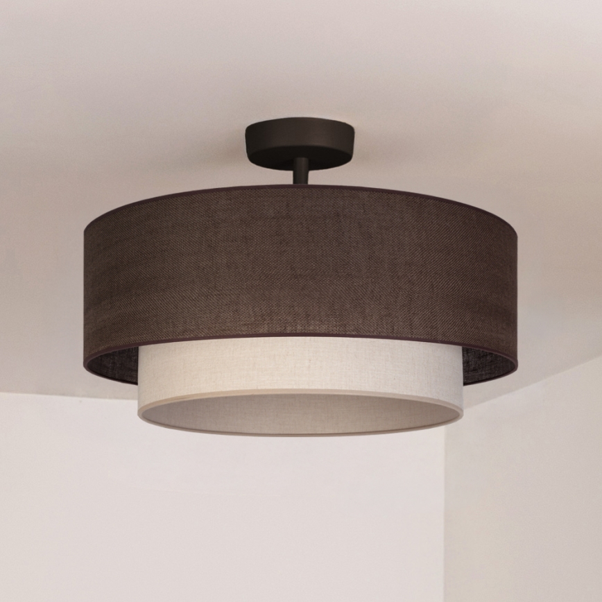 Brilagi - LED stropni luster BOHO ECO 1xE27/10W/230V promjer 40 cm smeđa/krema