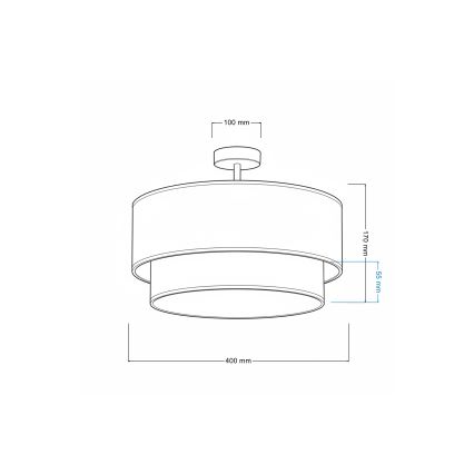 Brilagi - LED stropni luster BOHO ECO 1xE27/10W/230V promjer 40 cm smeđa/krema