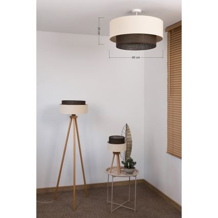Brilagi - LED stropni luster BOHO STIL 3xE27/15W/230V Ø 60 cm krem/smeđa