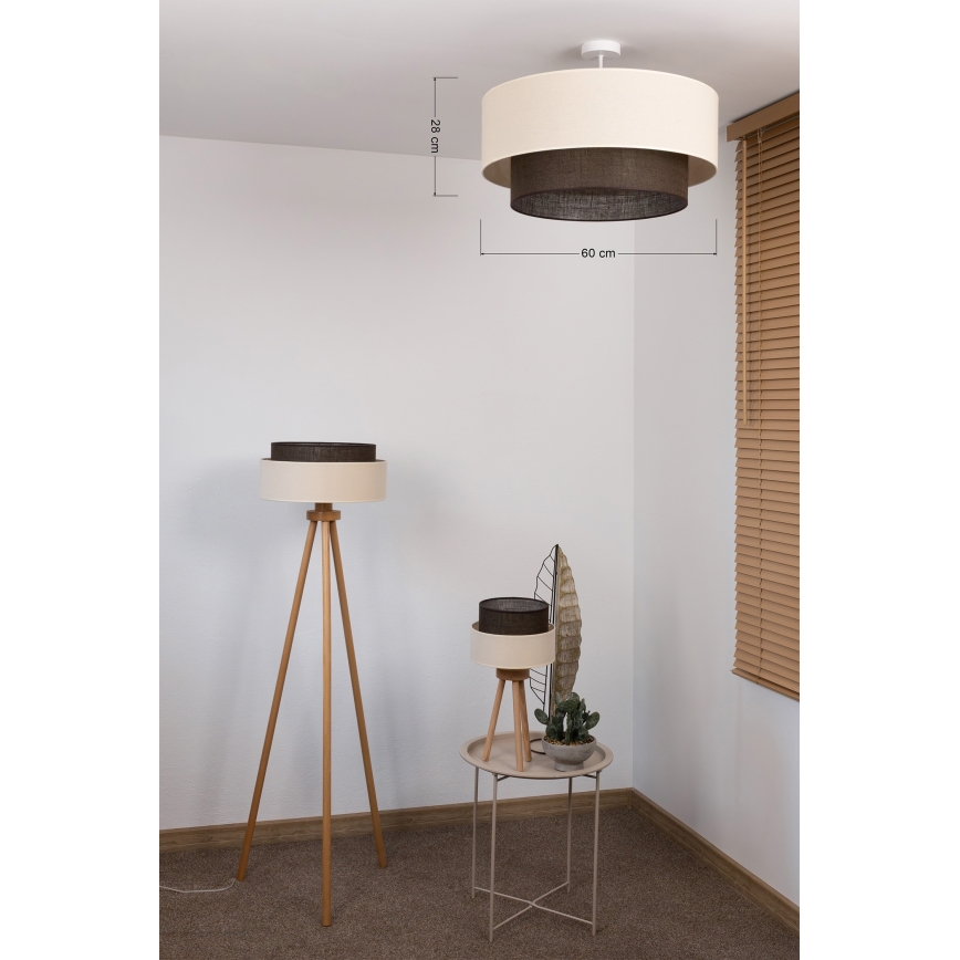 Brilagi - LED stropni luster BOHO STIL 3xE27/15W/230V Ø 60 cm krem/smeđa