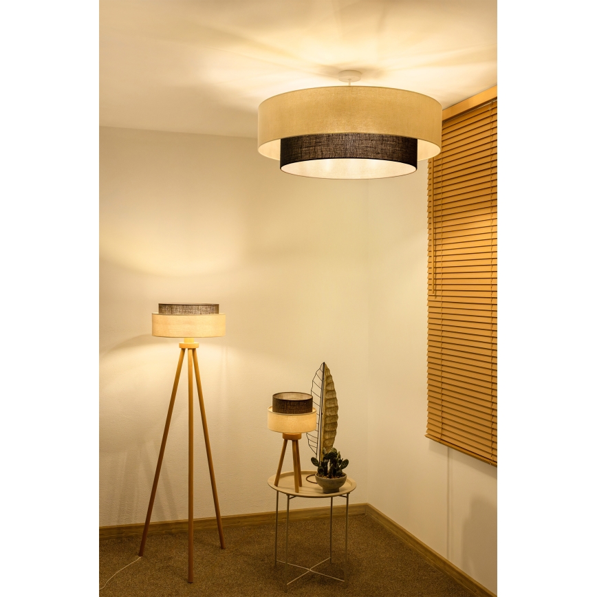 Brilagi - LED stropni luster BOHO STYLE za površinsku montažu 3xE27/15W/230V Ø 80 cm kremasta/smeđa