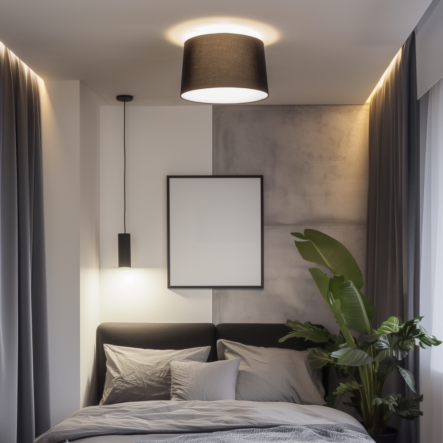 Brilagi - LED stropni luster CERIA 1xE27/40W/230V Ø 45 cm crni