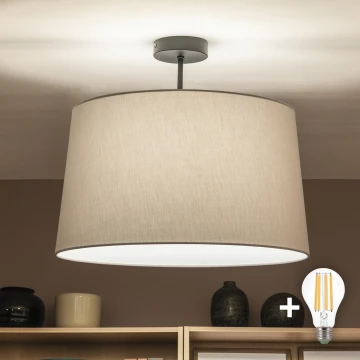 Brilagi - LED stropni luster CERIA 1xE27/60W/230V Ø 45 cm crna/siva