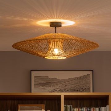 Brilagi - LED stropni luster CERIA BOHO 1xE27/60W/230V pr. 70 cm crna/smeđa