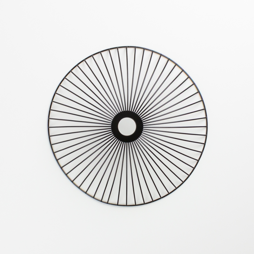 Brilagi - LED stropni luster CERIA WIRE 1xE27/40W/230V Ø 38 cm crna/hrast