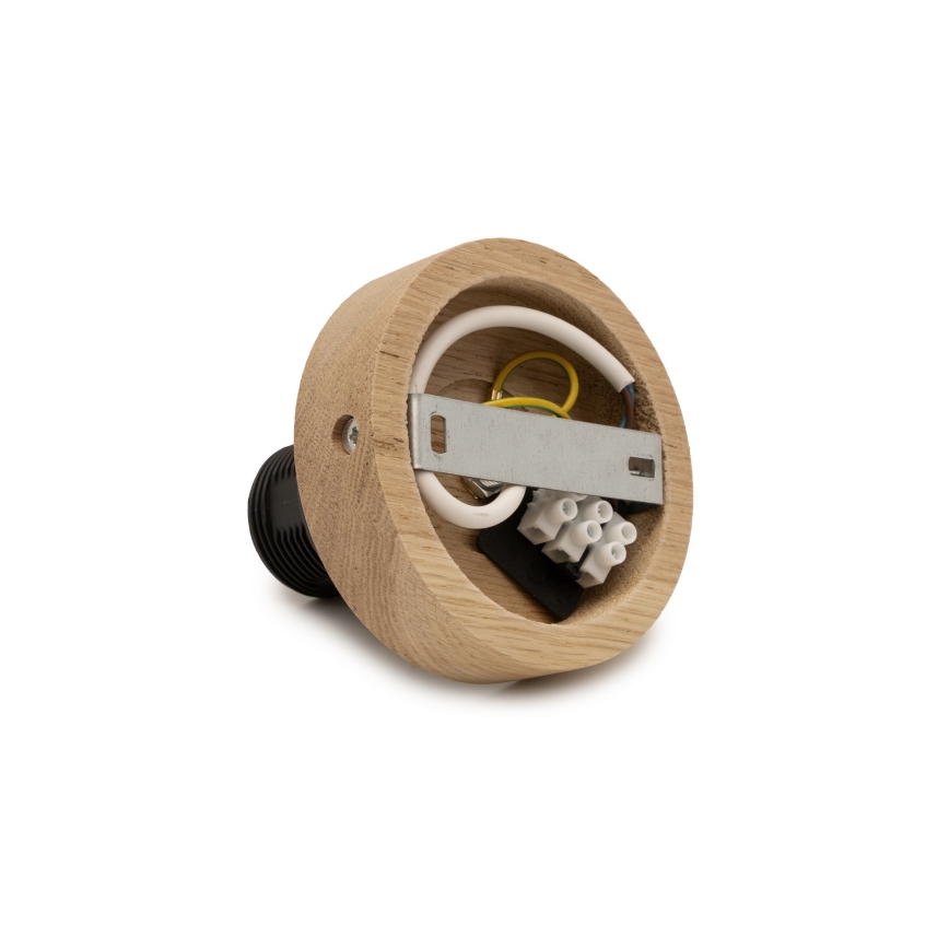 Brilagi - LED stropni luster CERIA WIRE 1xE27/40W/230V Ø 80 cm crna/hrast