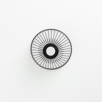 Brilagi - LED stropni luster CERIA WIRE 1xE27/40W/230V Ø 80 cm crna/hrast