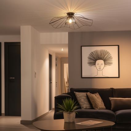 Brilagi - LED stropni luster CERIA WIRE 1xE27/40W/230V Ø 80 cm crni