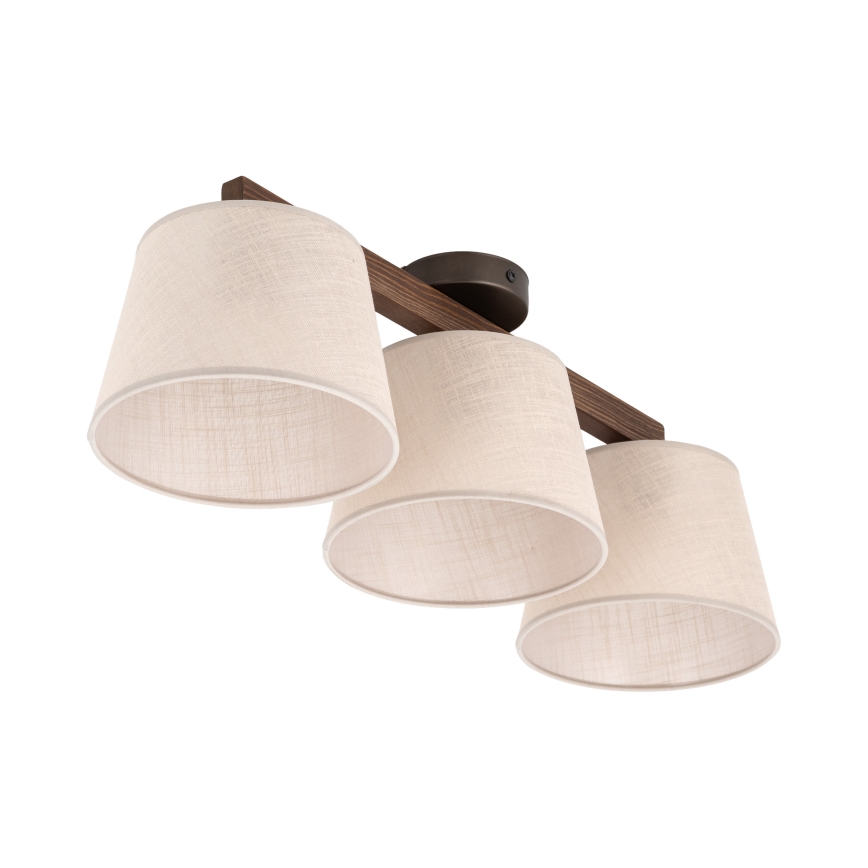 BRILAGI - LED stropni luster LATTE 3xE27/15W/230V borovina/bež