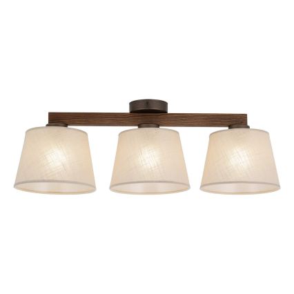 BRILAGI - LED stropni luster LATTE 3xE27/15W/230V borovina/bež