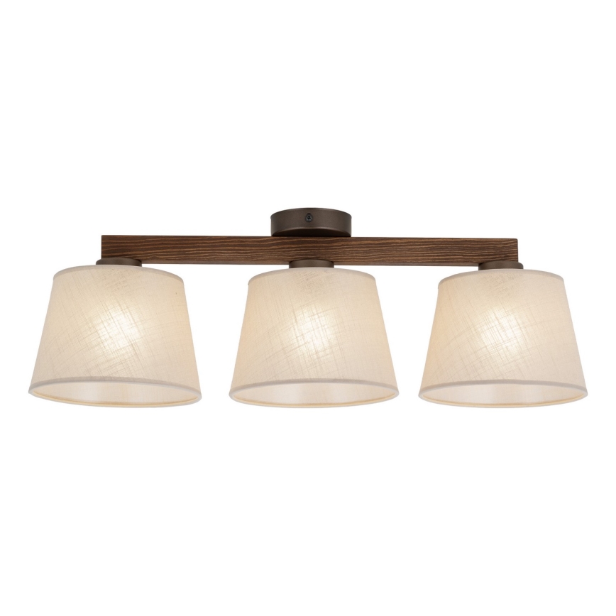 BRILAGI - LED stropni luster LATTE 3xE27/15W/230V borovina/bež