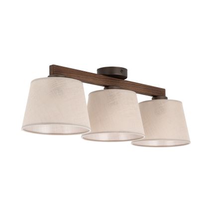 BRILAGI - LED stropni luster LATTE 3xE27/15W/230V borovina/bež