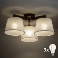 BRILAGI - LED stropni luster LATTE 3xE27/15W/230V borovina/bež