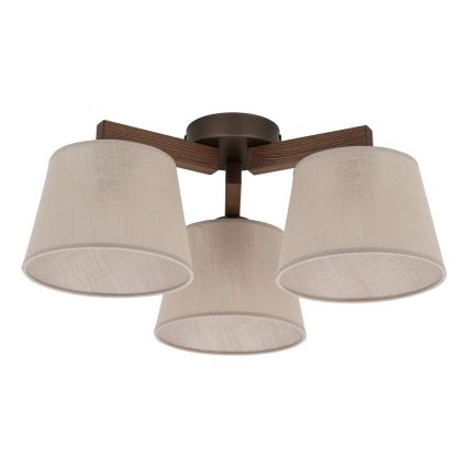 BRILAGI - LED stropni luster LATTE 3xE27/15W/230V borovina/bež