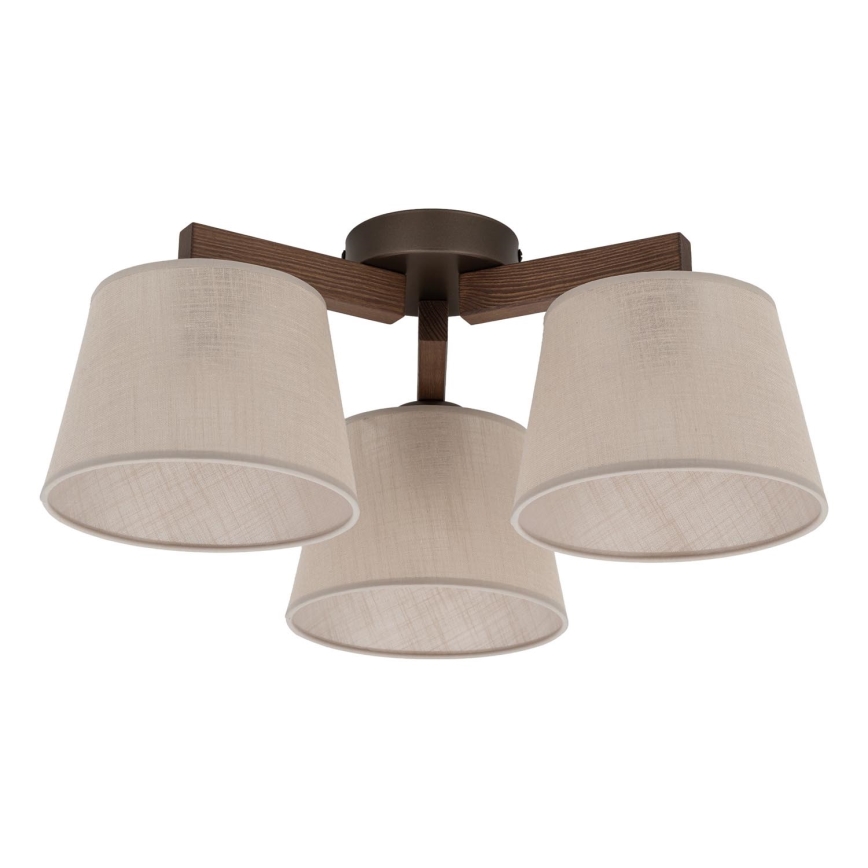 BRILAGI - LED stropni luster LATTE 3xE27/15W/230V borovina/bež