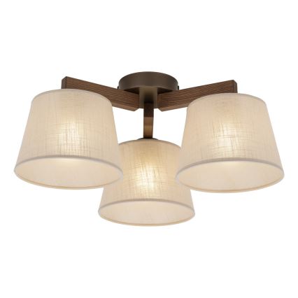BRILAGI - LED stropni luster LATTE 3xE27/15W/230V borovina/bež