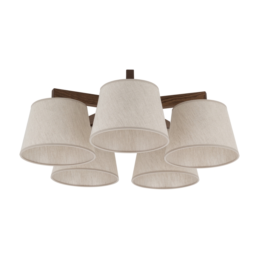 BRILAGI - LED stropni luster LATTE 5xE27/15W/230V borovina/krem