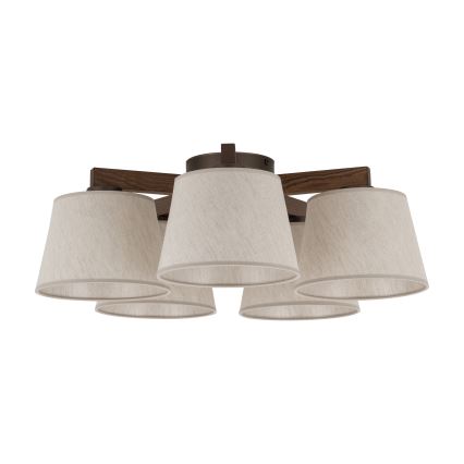 BRILAGI - LED stropni luster LATTE 5xE27/15W/230V borovina/krem