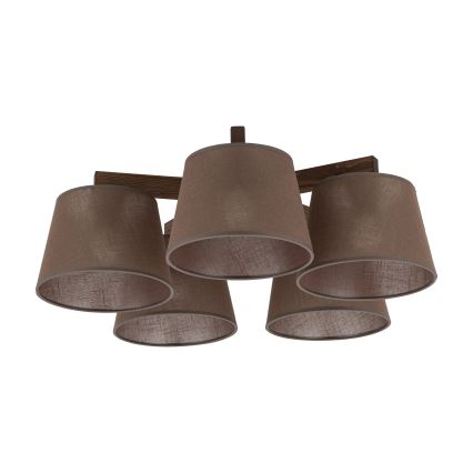 BRILAGI - LED stropni luster LATTE 5xE27/15W/230V borovina/smeđa